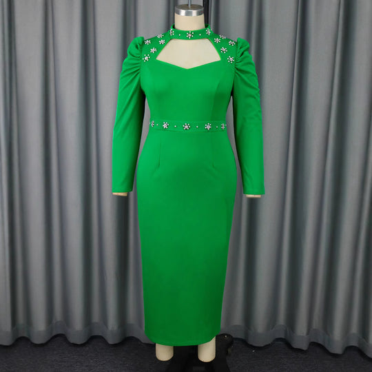 Damen Elegantes Kleid mit asymmetrischen Cut-Outs und blumigen Akzenten R&B