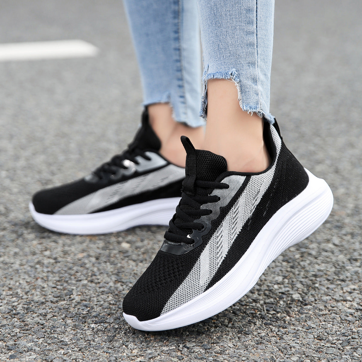 Damen Sportliche Freizeitsneaker mit atmungsaktivem Obermaterial R&B