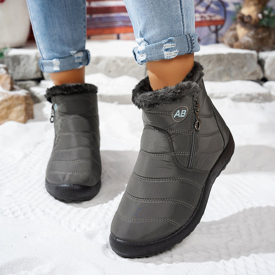 Damen Winterstiefel mit praktischem Reißverschluss und kuscheligem Innenfutter R&B