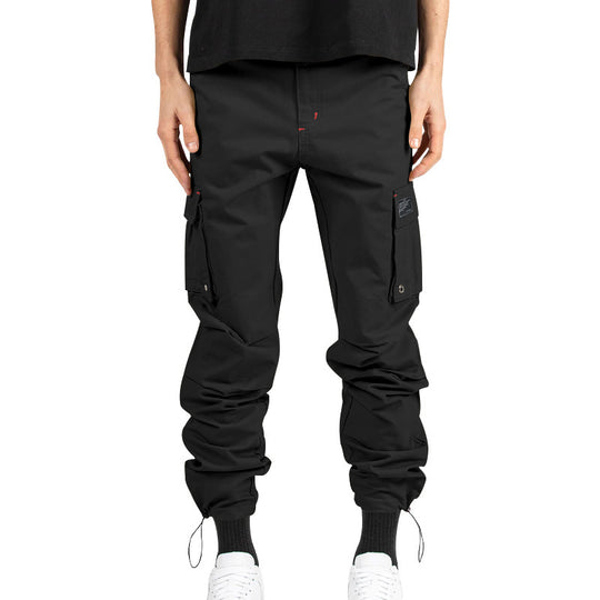 Herren nan urbaner Utility-Jogger mit geknöpften Cargotaschen und verstellbarem Knöchelzug R&B