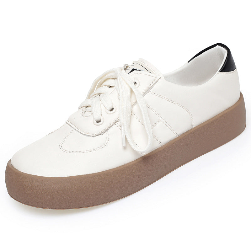 Damen Trendige Plateau-Sneaker aus hochwertigem Kunstleder mit bequemer Sohle R&B