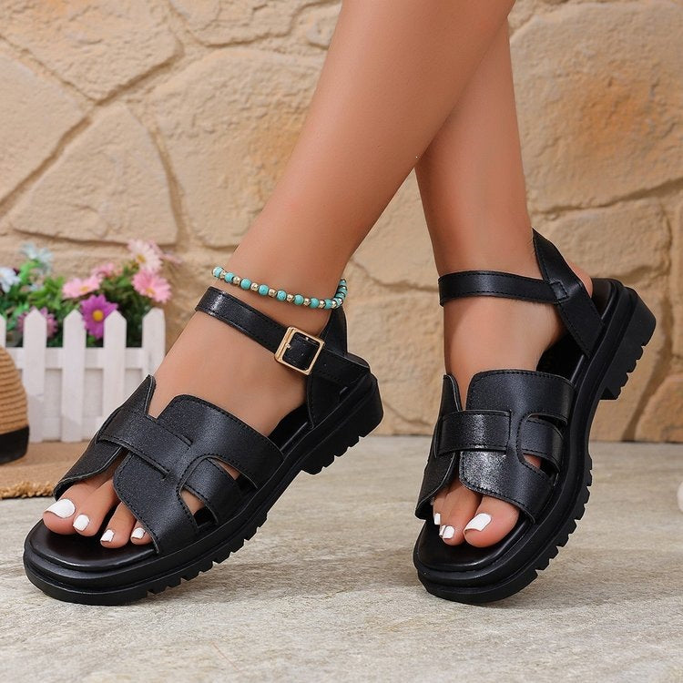 Damen Komfortable Sandalen mit modischem Riemendesign R&B