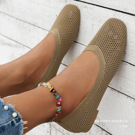Damen Atmungsaktive Ballerinas mit modernem Lochdesign R&B