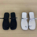 Damen Designer Zehentrenner-Sandalen mit modischem Metallic-Design und komfortablem Fußbett R&B