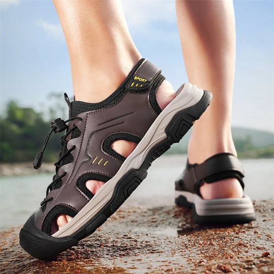 Damen Sportliche und atmungsaktive Wassersandalen mit rutschfester Sohle R&B