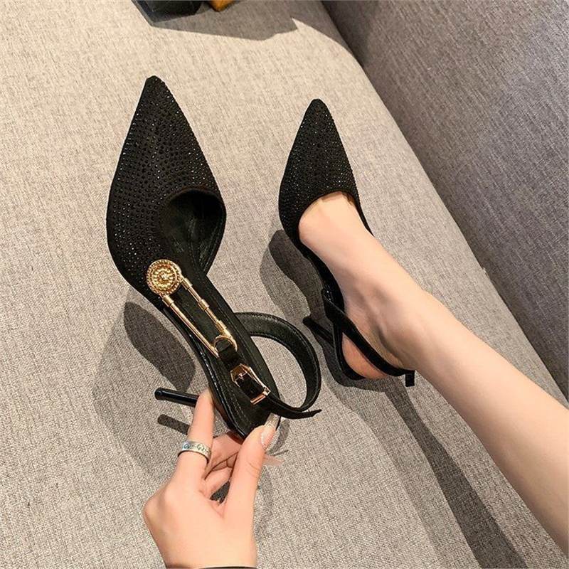 Damen Slingback High Heels mit elegantem Metallakzent R&B