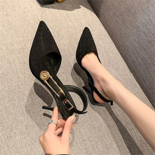 Damen Slingback High Heels mit elegantem Metallakzent R&B