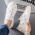 Damen elegante Slip-On Sneakers mit modischem Glitzerdesign R&B