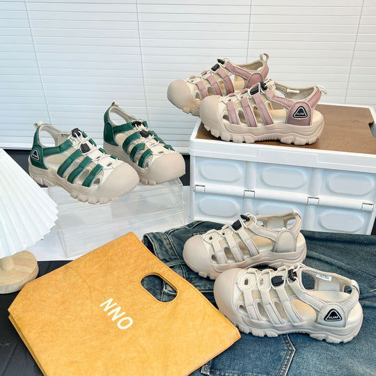 Damen Sportliche Outdoor-Sandalen mit atmungsaktiver Mesh-Oberfläche und rutschfester Sohle R&B