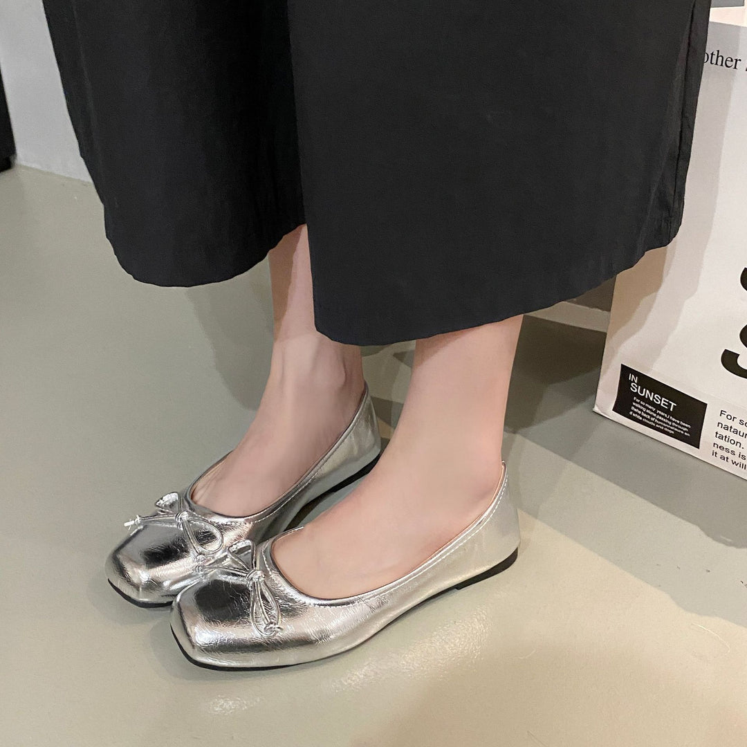 Damen Elegante und bequeme Ballerinas mit dekorativen Schleifen-Details R&B