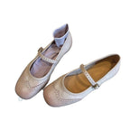 Damen Elegante Ballerinas mit verstellbarem Riemen und modischem Detail