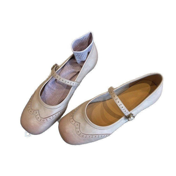 Damen Elegante Ballerinas mit verstellbarem Riemen und modischem Detail