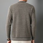 Herren Strukturierter Pullover mit Rundhalsausschnitt und hochwertiger Stricktextur R&B