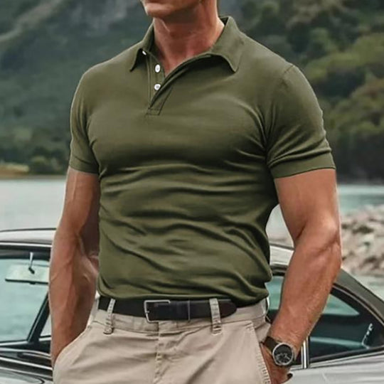 Herren Poloshirt aus atmungsaktivem Baumwollmix mit feuchtigkeitsregulierenden Eigenschaften R&B