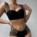 Damen Bikini-Oberteil mit modischem Häkel-Design R&B