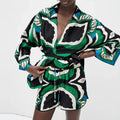 Damen lässiges Blusenset mit Shorts R&B