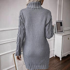 Damen Strickkleid mit elegantem Zopfdesign R&B