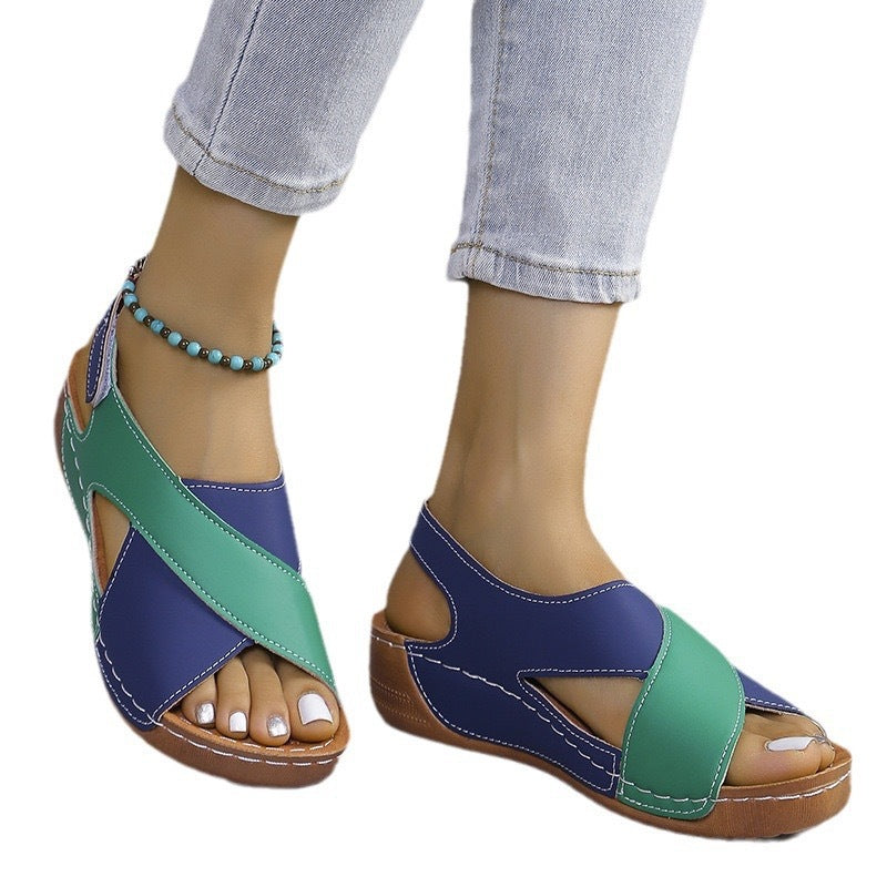 Damen Klimatisierte Sandalen mit offenem Zehenbereich und elastischem Riemendesign R&B