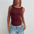 Damen figurbetontes Body mit gerafftem Design R&B