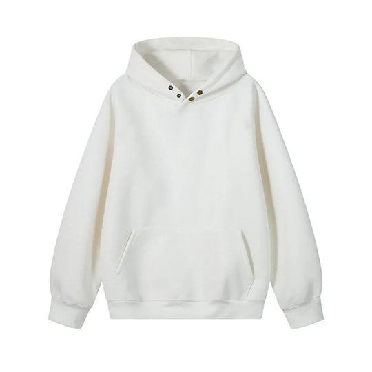 Damen Kapuzenpullover mit innovativem Schnitt und praktischen Druckknöpfen R&B