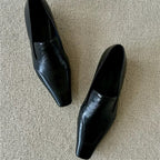 Damen Modische Loafer aus hochwertigem Leder mit elastischem Einschlupf R&B