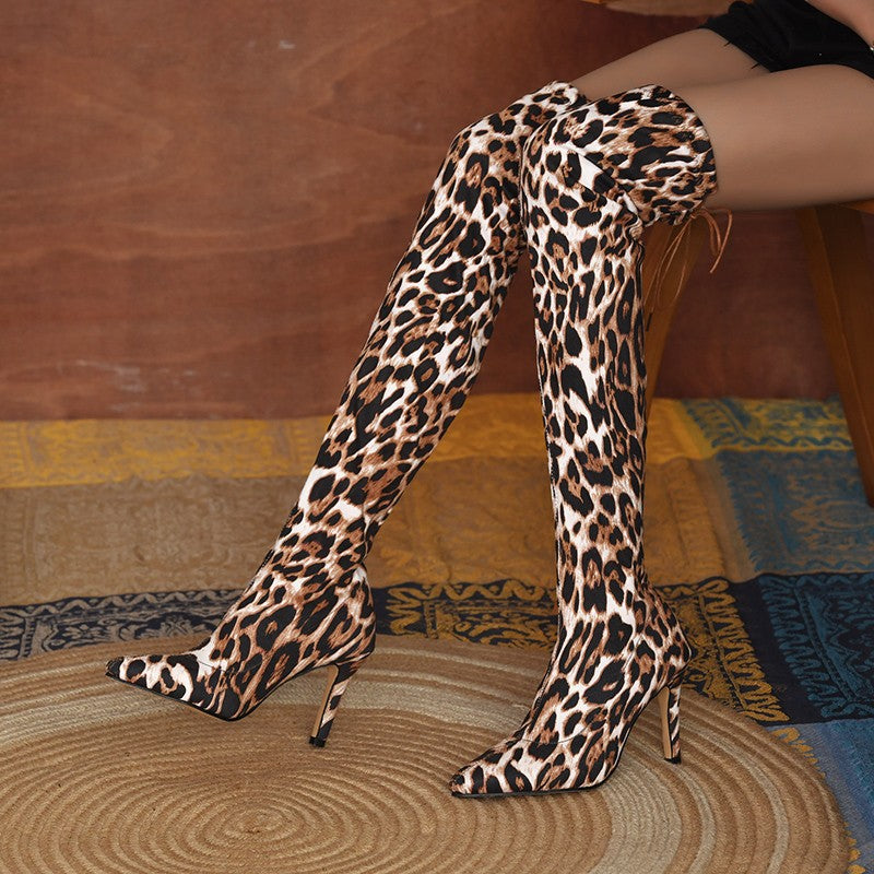 Damen Overkneestiefel mit elegantem Stiletto-Heel und flexibler Passform R&B