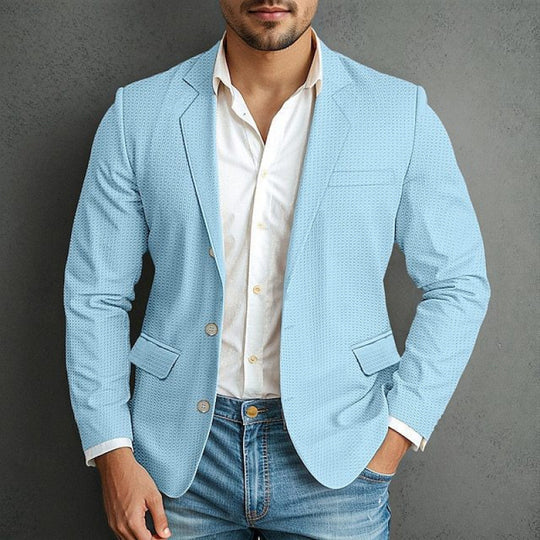 Herren eleganter Blazer mit strukturiertem Design und praktischen Taschen R&B