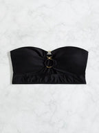 Damen Bandeau-Top mit dekorativem Ring R&B
