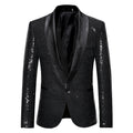 Herren eleganter Pailletten Blazer im modernen Schnitt R&B