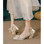 Damen verzierte und elegante Absatzschuhe