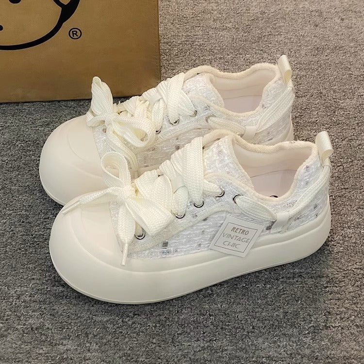 Damen Vintage Sport Sneakers mit komfortabler Gummisohle und weichem Obermaterial R&B