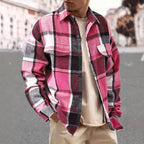Herren nan weite Karo-Hemdenjacke aus weichem Flanell mit aufgesetzten Brusttaschen R&B
