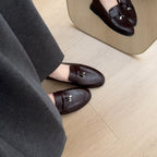 Damen elegante Mokassins mit modischer Schnalle R&B