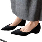 Damen bequeme und elegante Ballerina-Pumps mit spitzem Design und weich gepolsterter Innensohle R&B