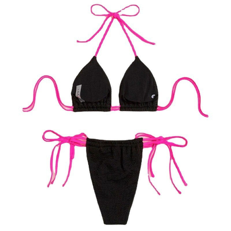 Damen Triangel-Bikini mit raffinierten Schnürdetails