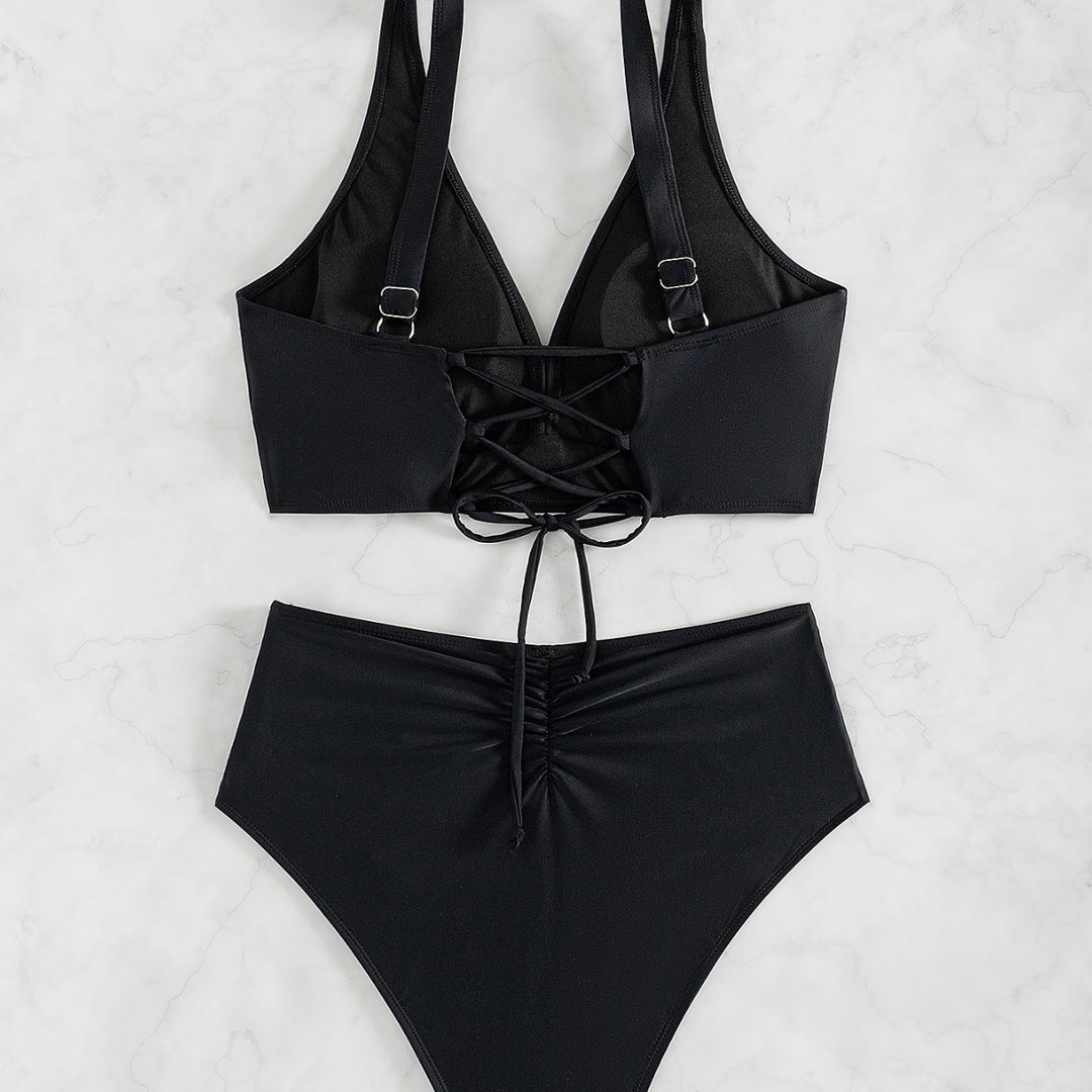 Damen Hochtaillierter Bade-Bikini R&B