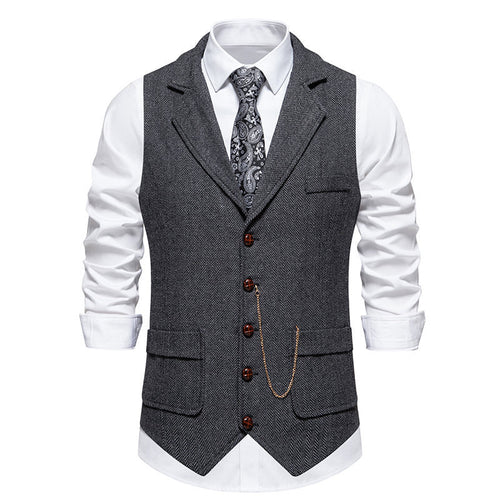 Herren elegante Weste mit zeitgemäßem Schnitt und feiner Struktur R&B