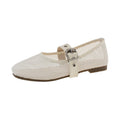 Damen Vintage Ballerinas mit dekorativem Schnallenverschluss