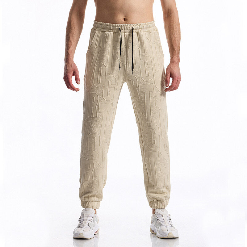 Herren Freizeit-Hose mit elastischem Bund und großem Logoprint R&B