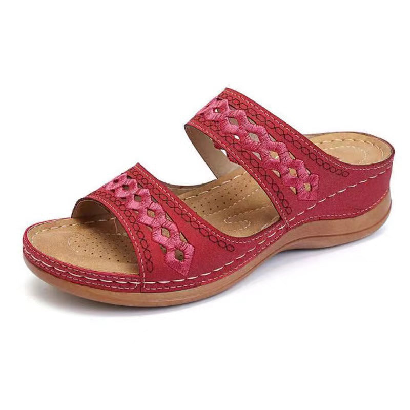 Damen Elegante Sandalen mit atmungsaktivem Obermaterial und verstellbaren Riemen R&B