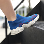 Damen Sneaker mit atmungsaktivem Strick-Obermaterial und rutschfester Sohle