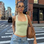 Damen Sportliches Tanktop mit breiten Trägern R&B