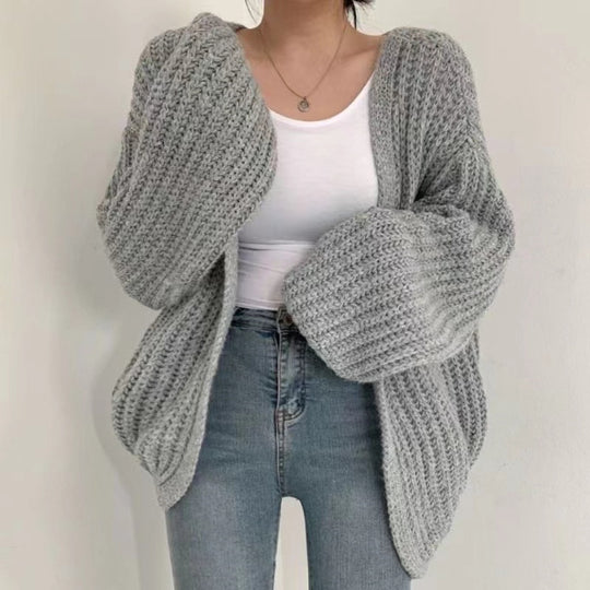 Damen Oversized Strickjacke R&B