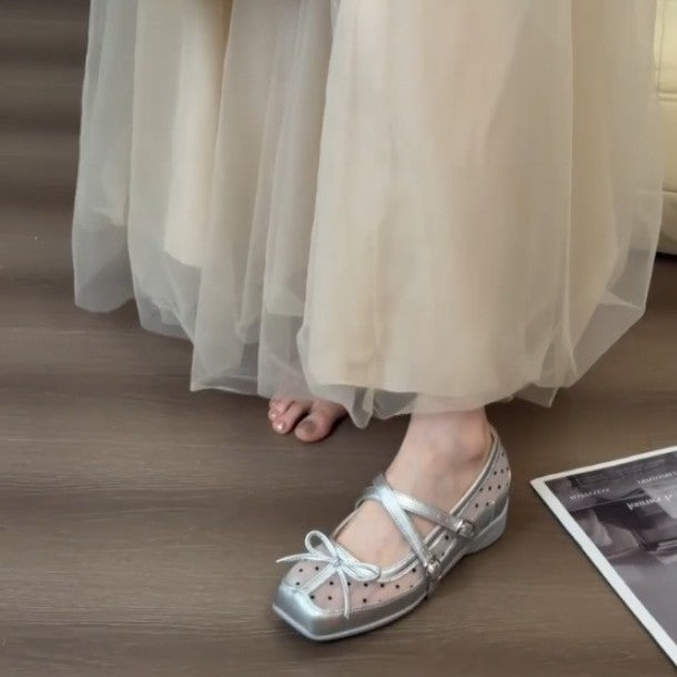 Damen Elegante und komfortable Ballerinas mit doppeltem Riemendesign R&B