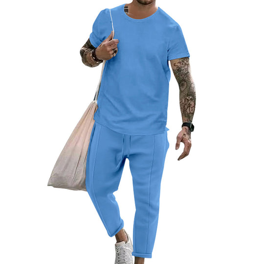 Herren sportliches Set aus hochwertiger Baumwolle mit funktionalem Design und atmungsaktiver Struktur R&B
