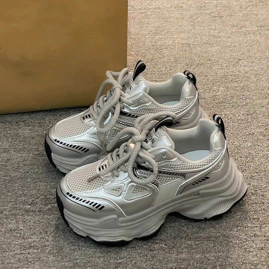 Damen Sportliche Sneakers mit atmungsaktiver Netz-Oberfläche und dämpfendem Sohlenkomfort R&B