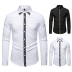 Herren Hemd mit floralem Design und eleganter Knopfleiste R&B