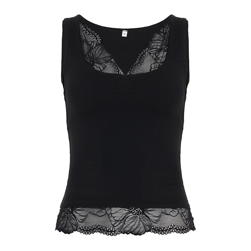 Damen Spitzen-Top mit eleganter Schnittführung R&B