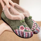 Damen Kuschelige Hausschuhe mit floralem Design R&B