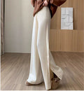 Damen Elegante Strickhose mit dekorativen Knopfdetails